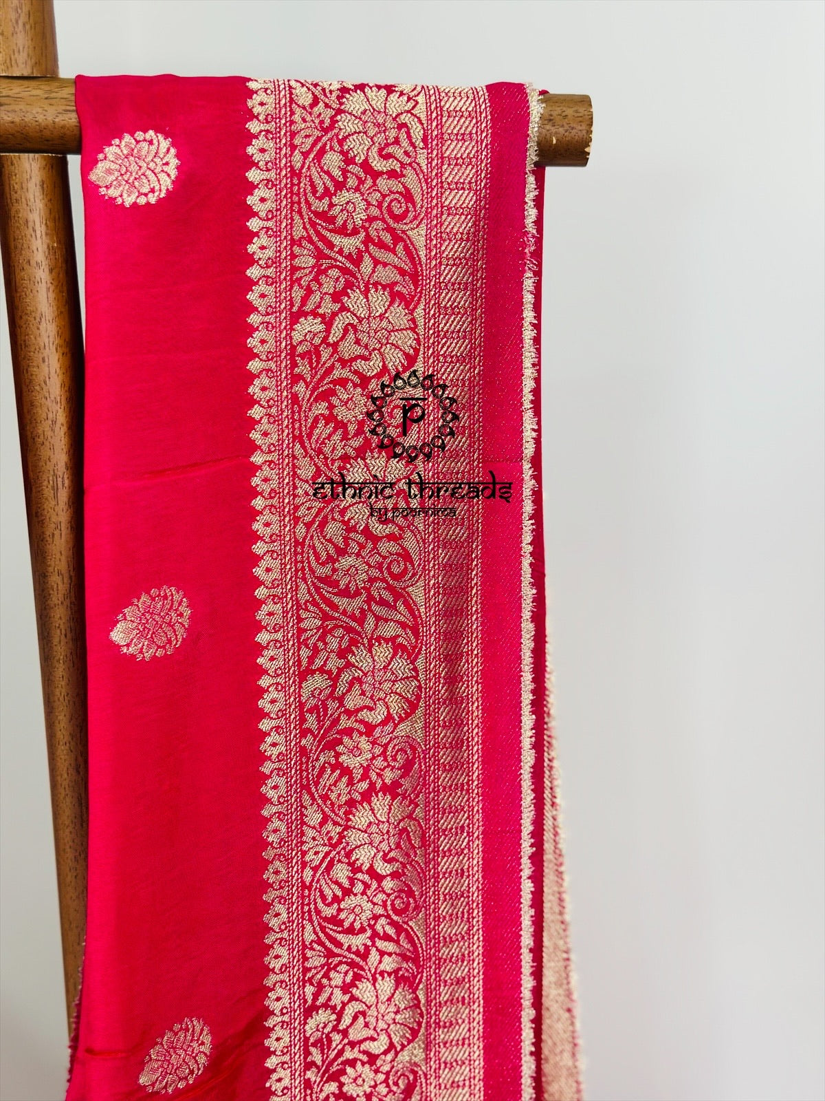 Banarasi Semi Silk Sarees with Antique Zari Border