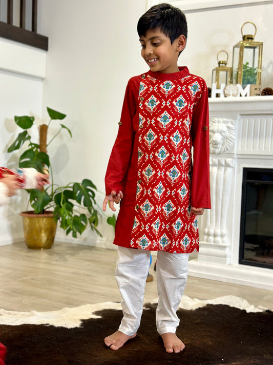 Side Button Kurtha & Pajama