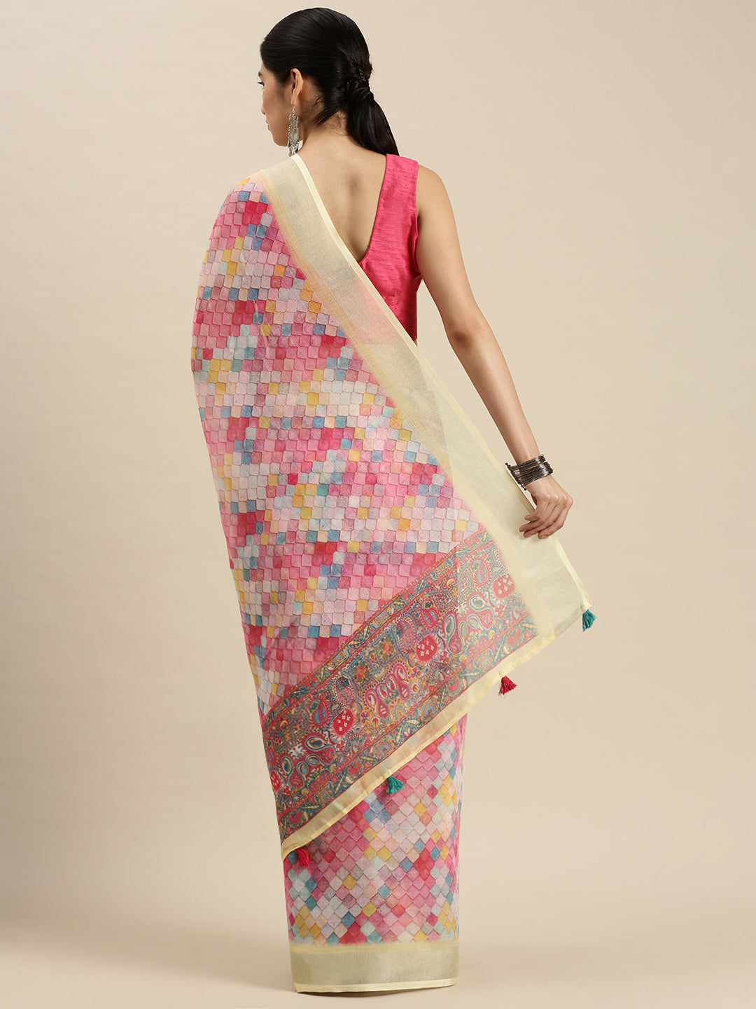 Digital Printed Linen Sarees