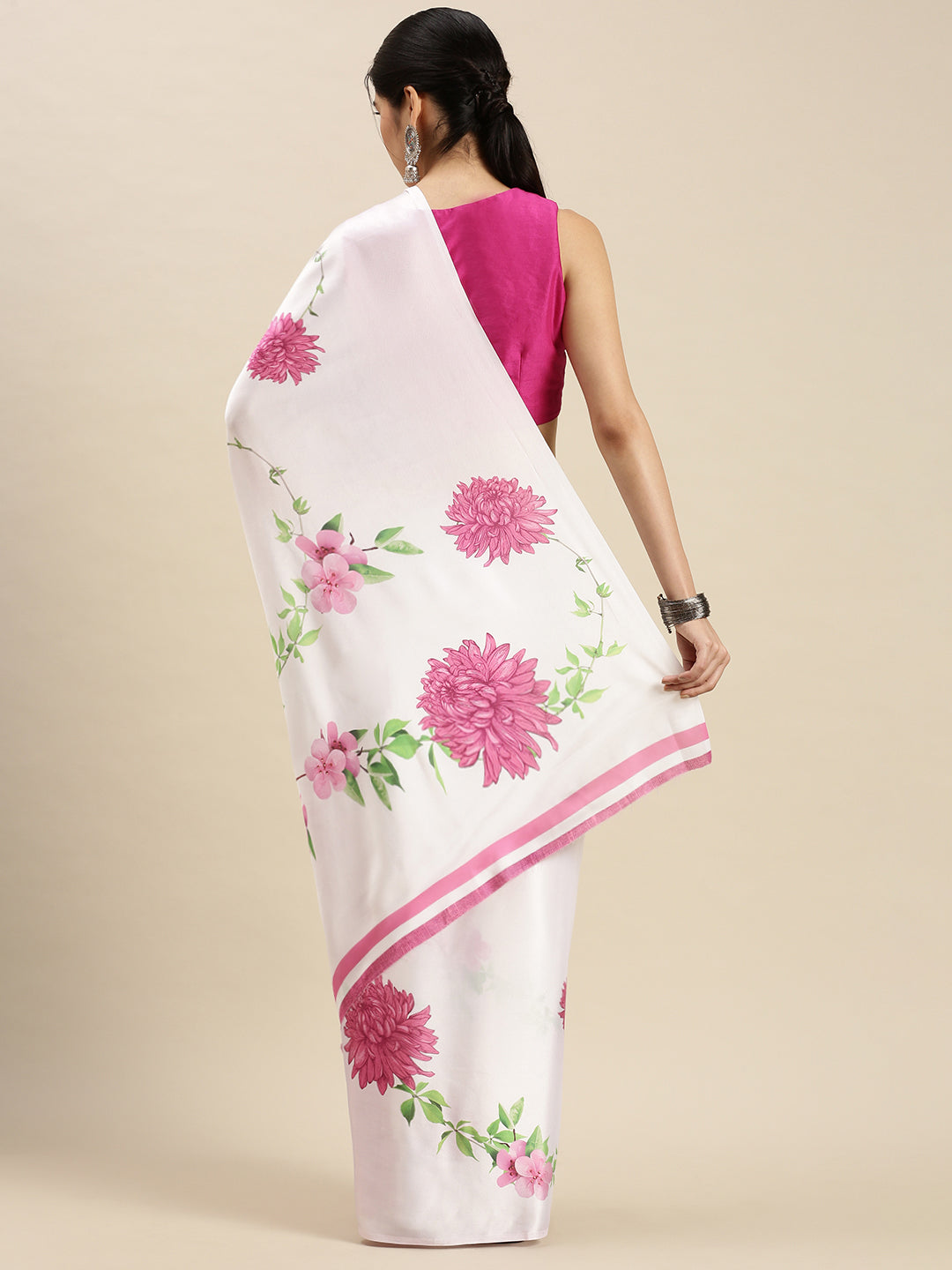 Digital Printed Satin Sarees