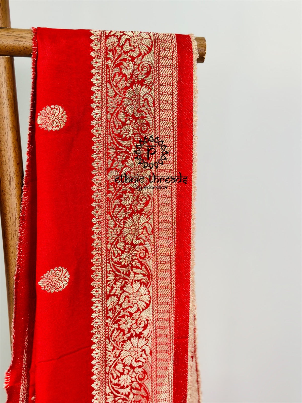 Banarasi Semi Silk Sarees with Antique Zari Border