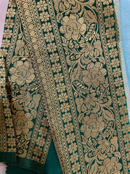 Georgette Banarsi Sarees with Zari Border