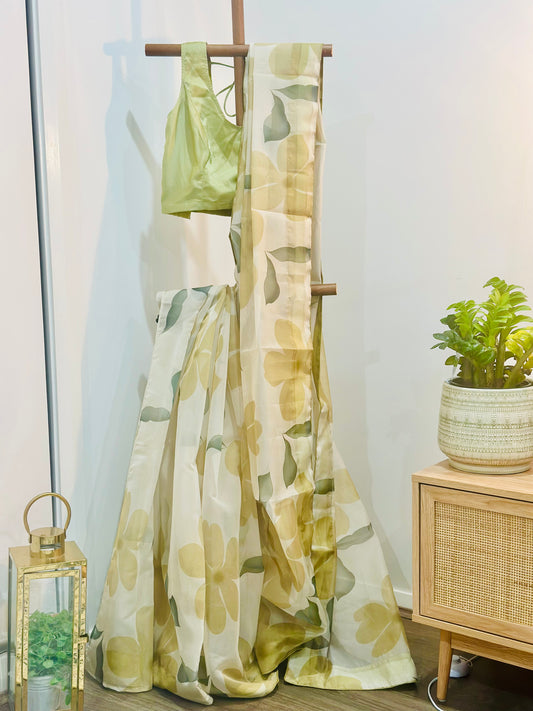 Floral Organza Saree