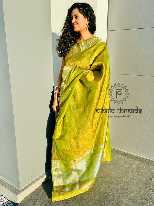 Banarasi Crush Tissue Silk Saree