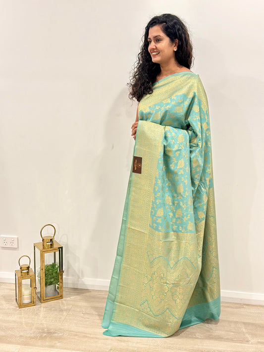 Georgette Banarsi Sarees with Zari Border