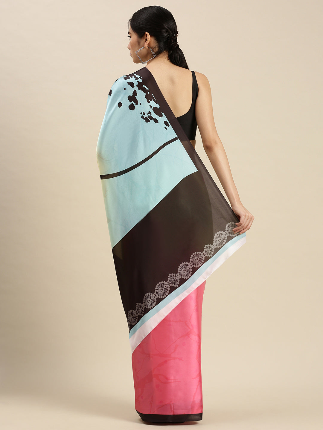 Digital Printed Satin Sarees