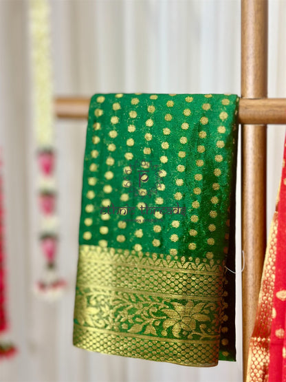 Chiffon Brocade Sarees with Zari Border