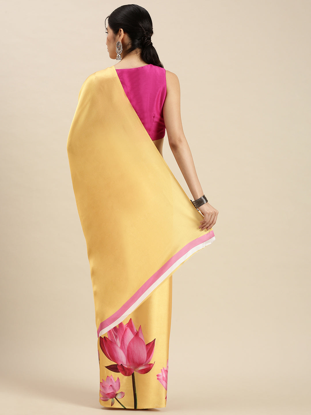 Digital Printed Satin Sarees