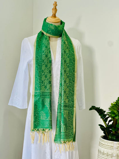 WOMEN'S STOLE / SCARF - LEAF GREEN