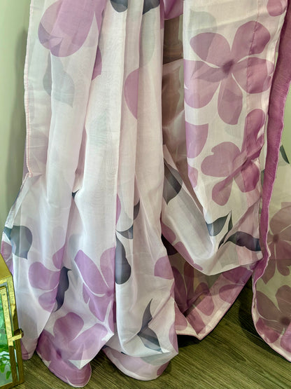 Floral Organza Saree