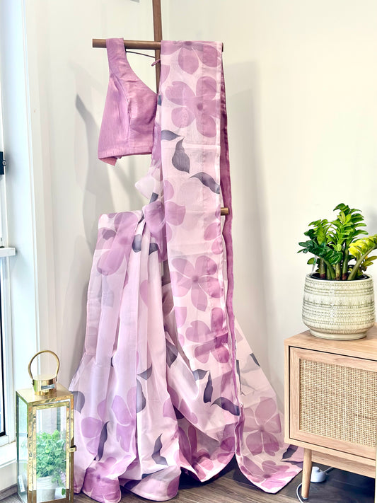 Floral Organza Saree