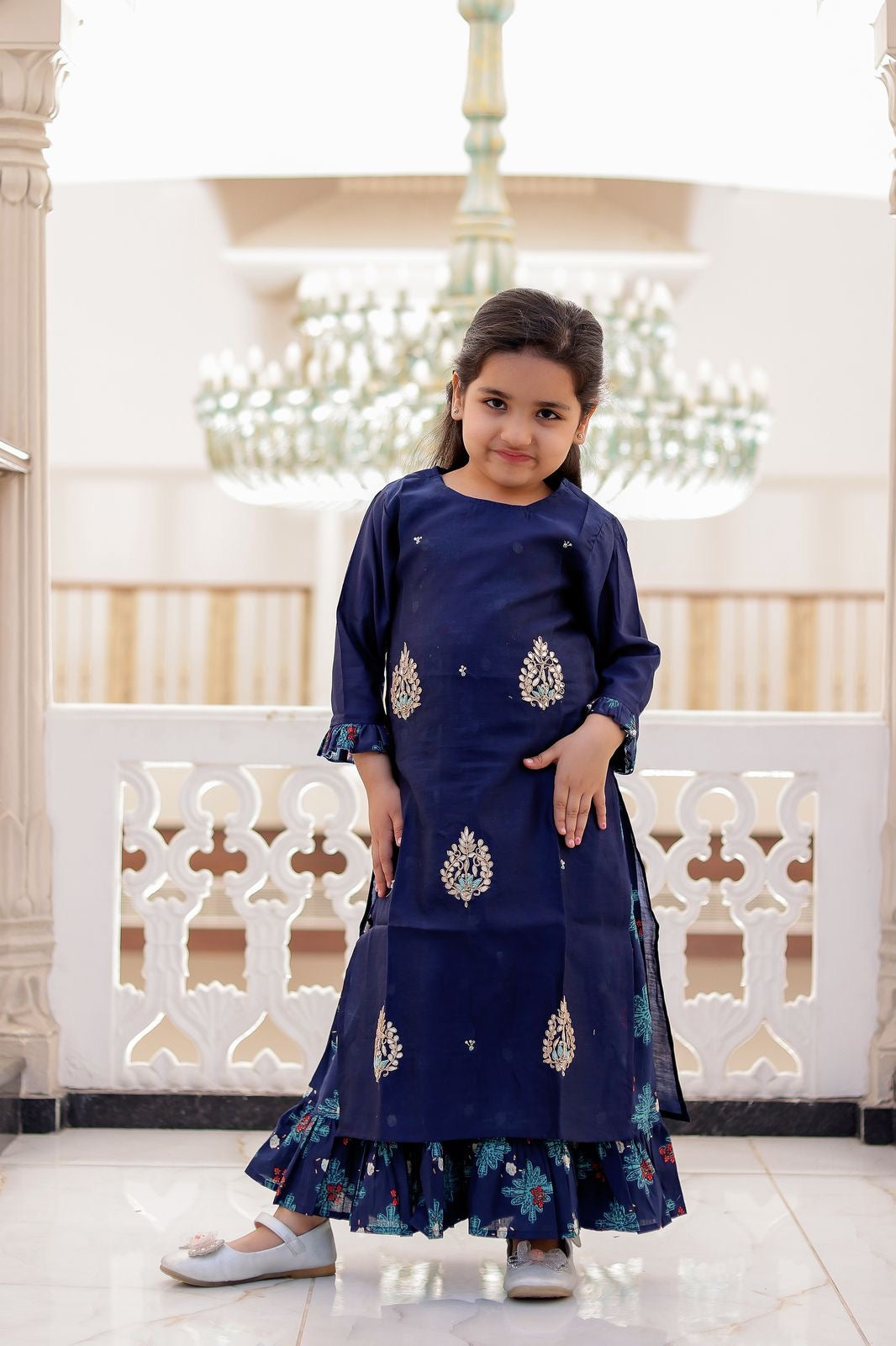 Anarkali Kurti Two Layered Set