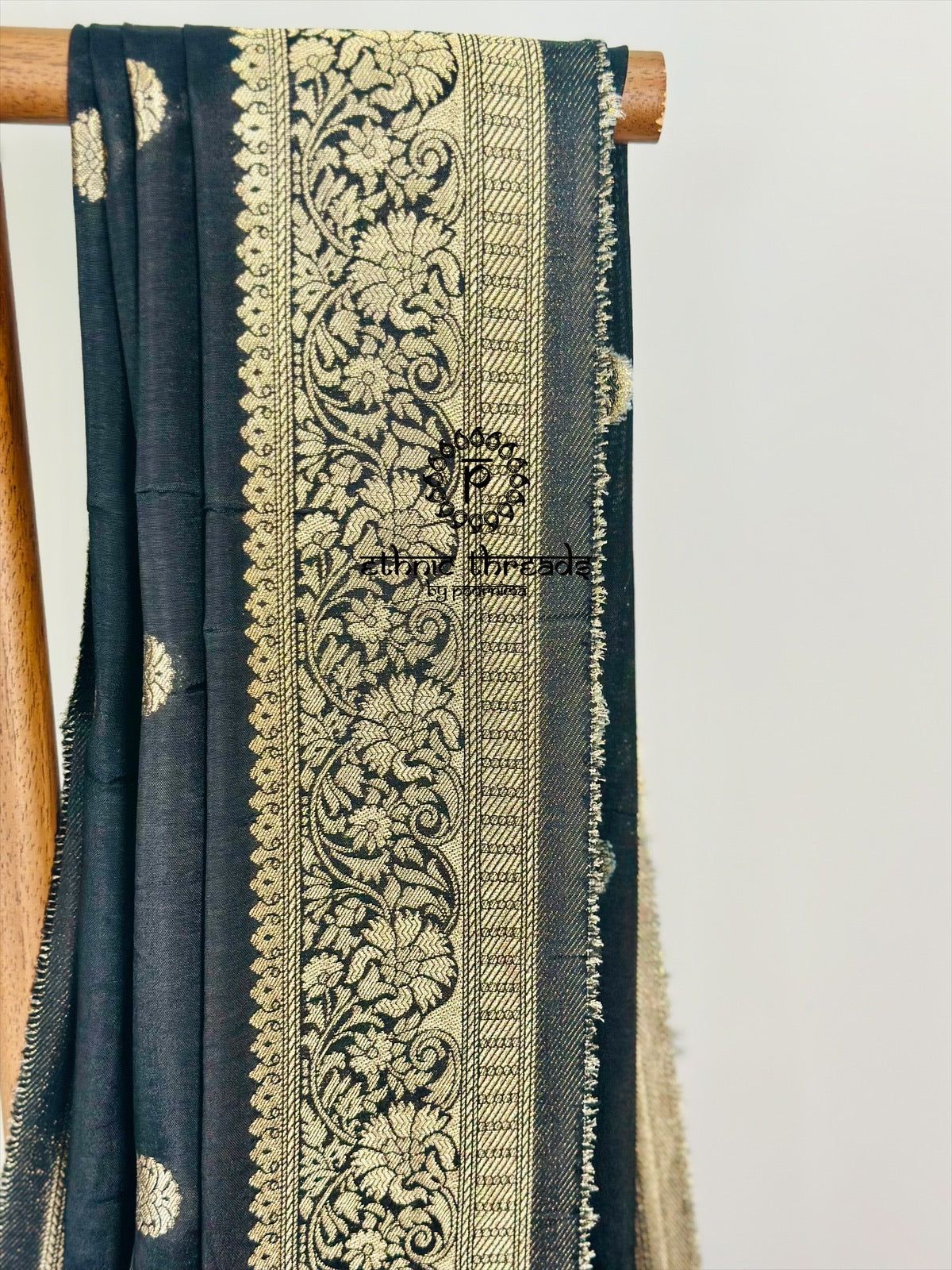 Banarasi Semi Silk Sarees with Antique Zari Border
