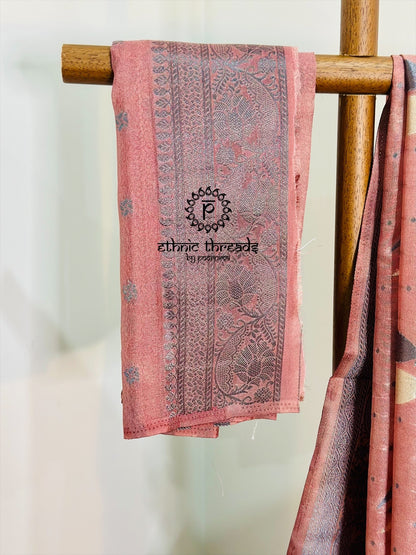 Banarasi Crepe Saree with Zari Borders