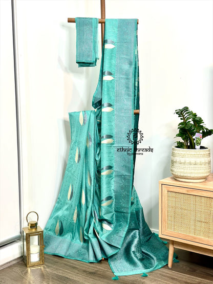 Banarasi Crepe Saree with Zari Borders