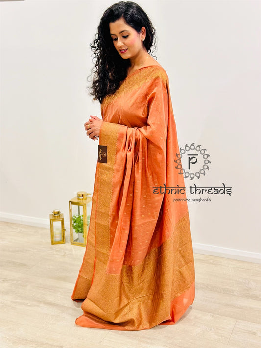 Banarasi Silk Cotton Saree with Zari Border