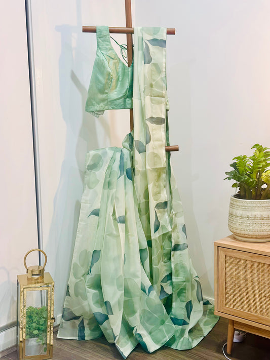 Floral Organza Saree