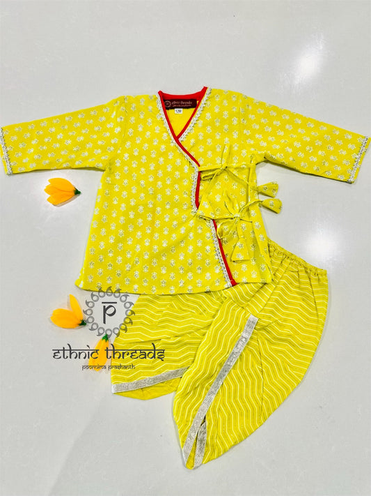 Ethnic Wear- Cotton Boys Kurta &  Dhothi Set