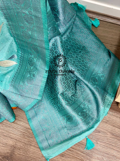 Banarasi Crepe Saree with Zari Borders