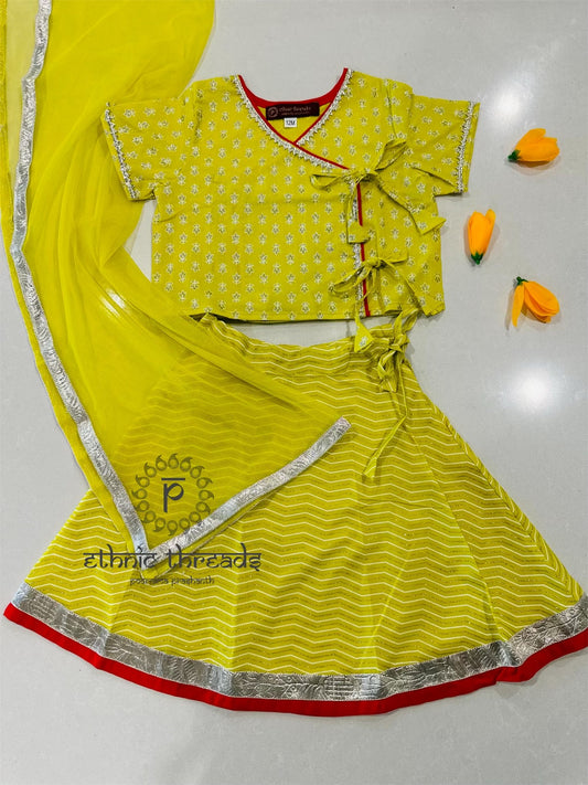 Ethnic Wear- Cotton Girls Infant Lehenga Set