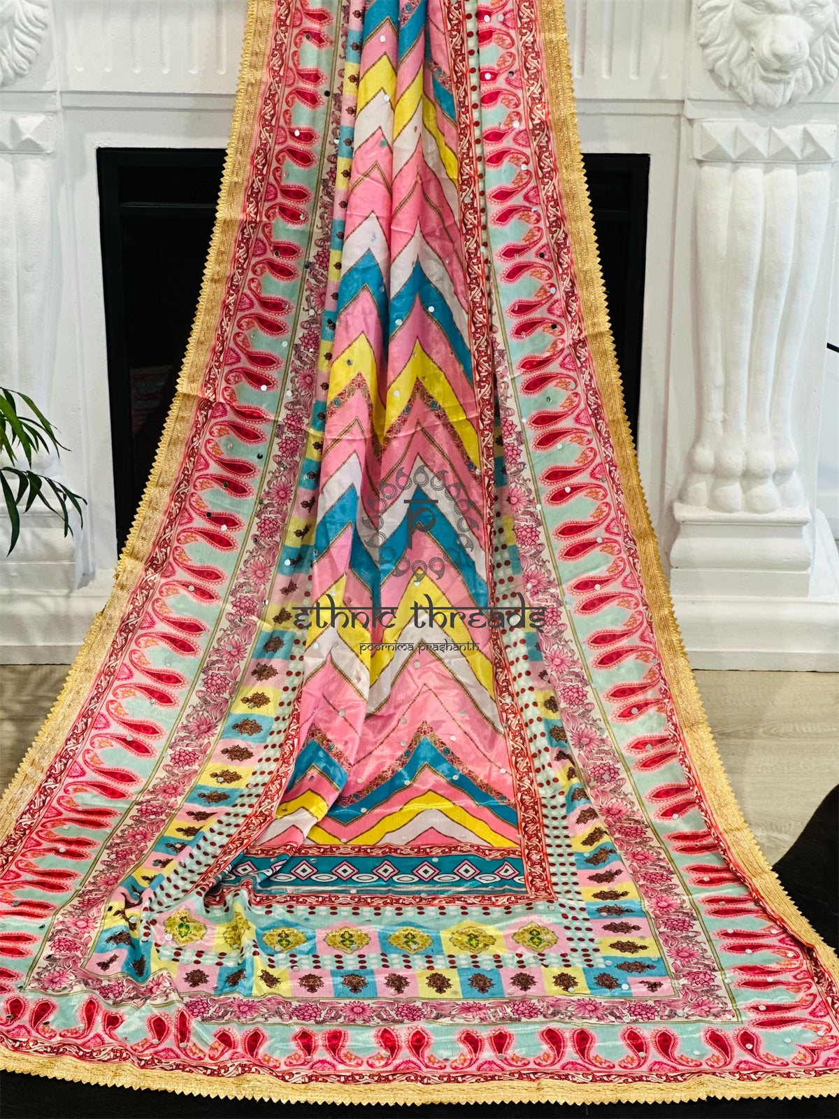 Silk Printed Dupattas- Multicolour