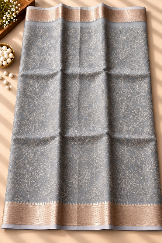 Soft Tissue Saree with Zari Border