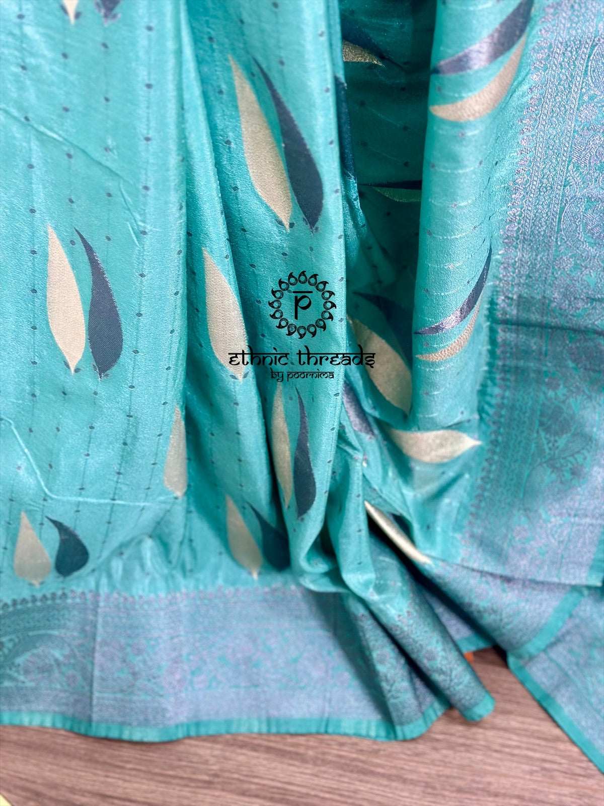 Banarasi Crepe Saree with Zari Borders