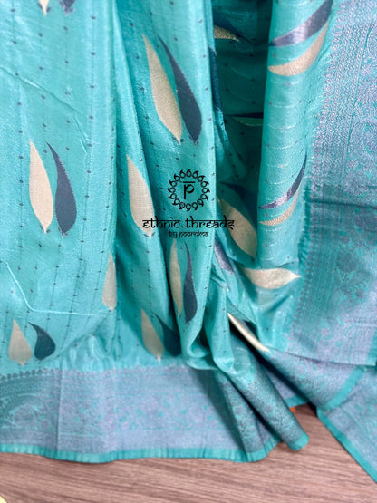 Banarasi Crepe Saree with Zari Borders