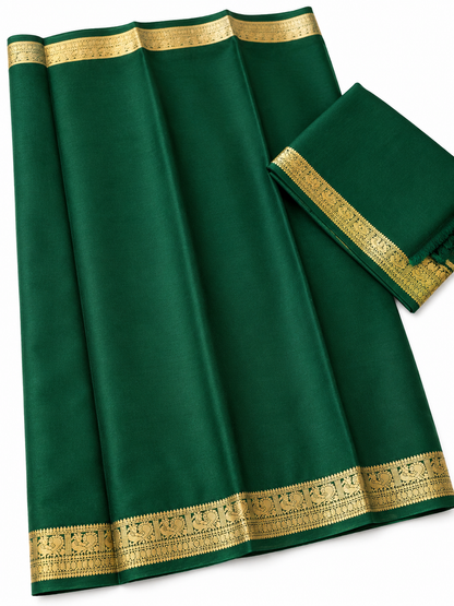 Semi Mysore Silk Saree with Rich Zari Border