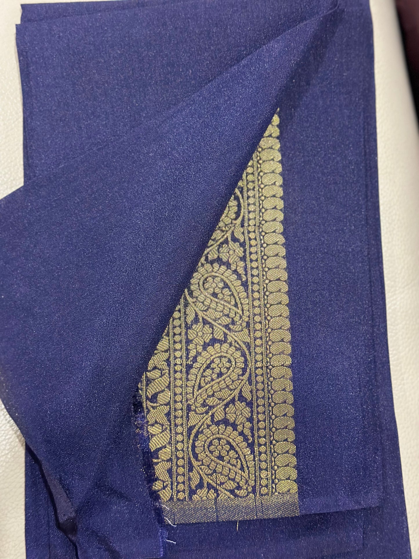 Georgette Banarsi Sarees with Zari Border