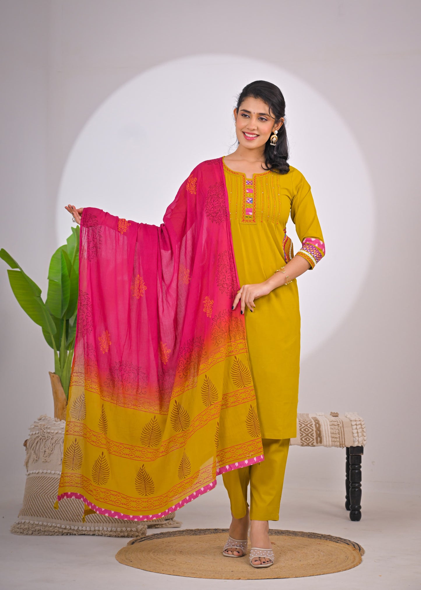 Mustard Printed Salwar Set