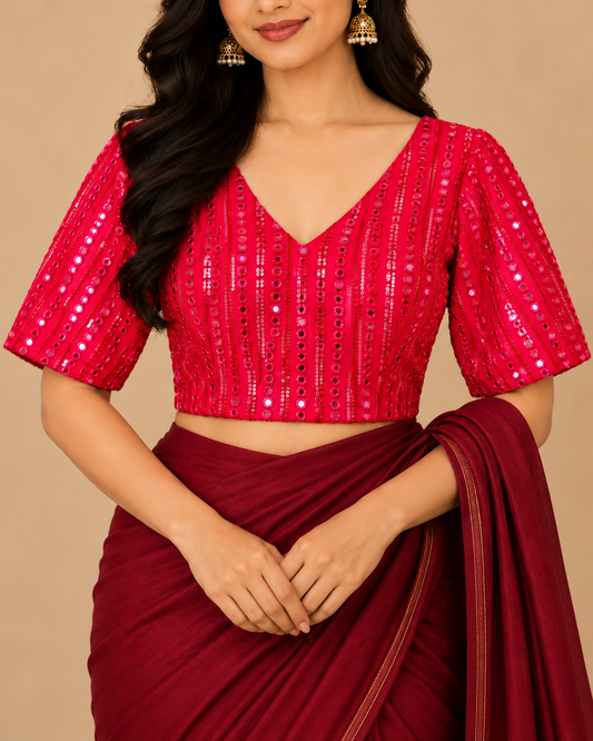Embroidery And Mirror Work Blouses