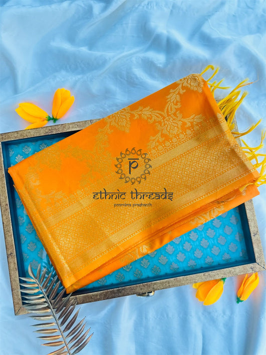 Semi Banarasi Dupatta - Orange