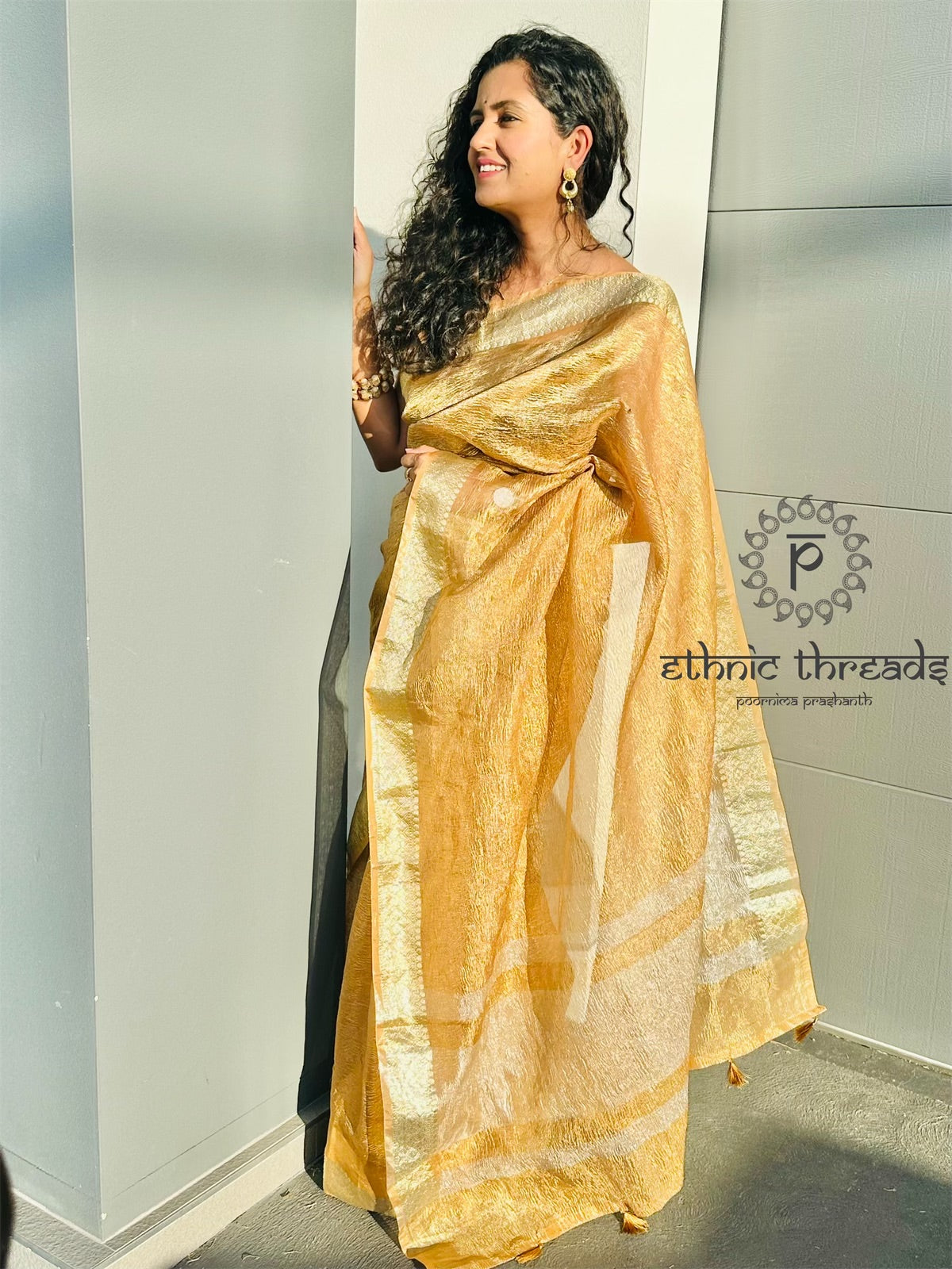 Banarasi Crush Tissue Silk Saree