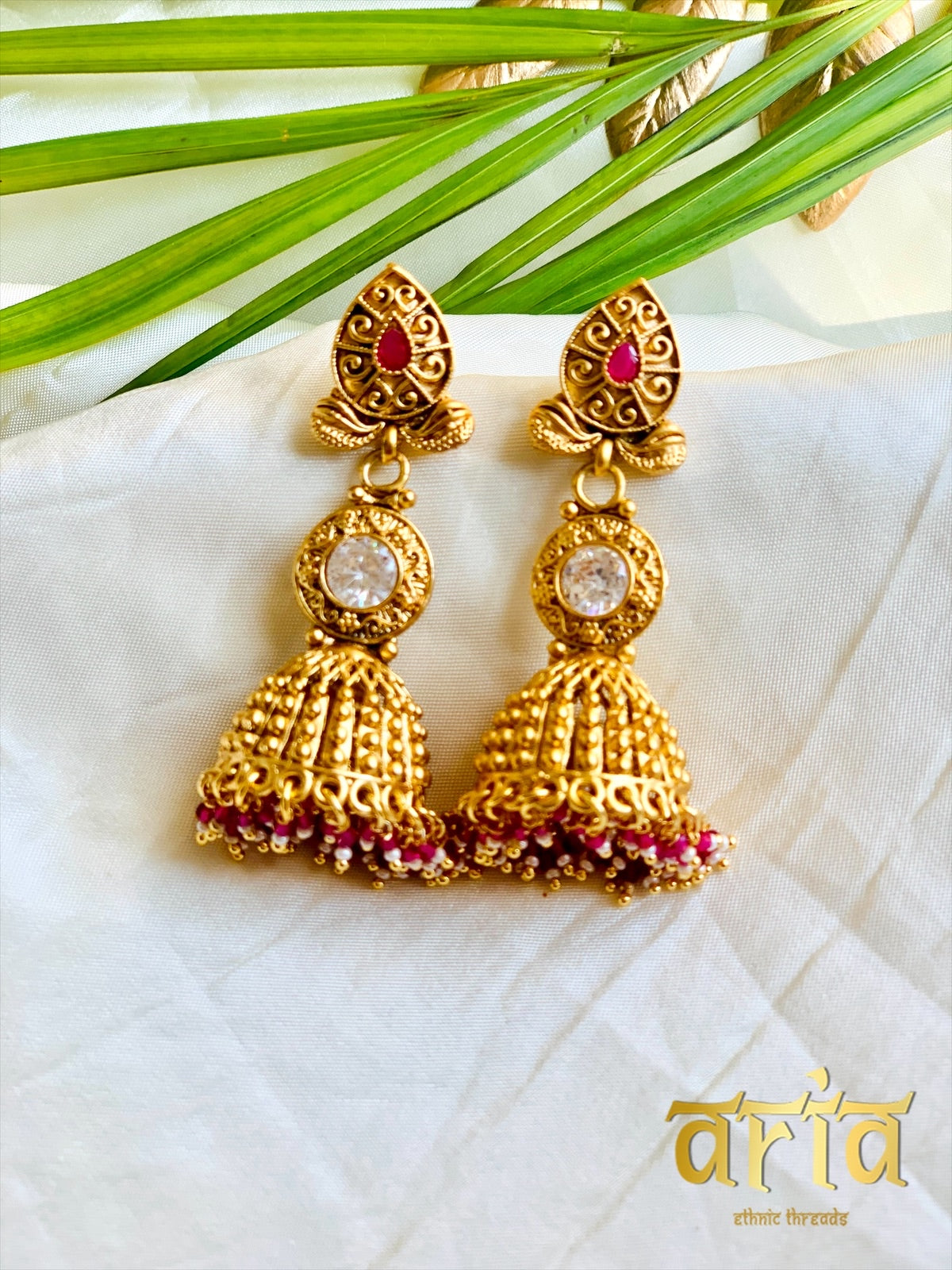 Temple Design  Jhumkas