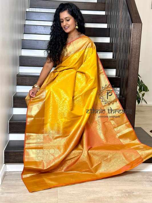 Kanchipuram Semi Silk Saree with Pre stitched Blouse