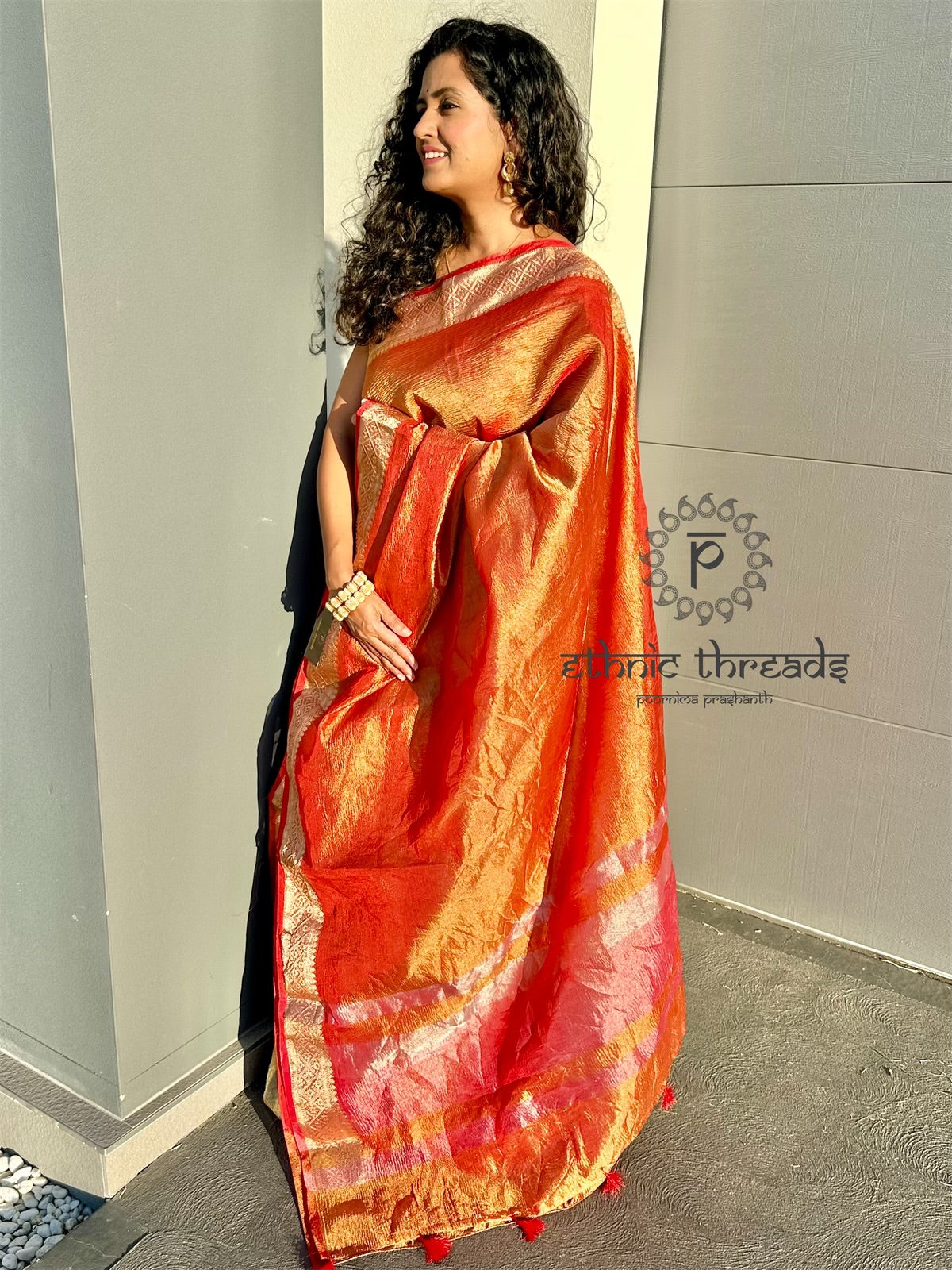 Banarasi Crush Tissue Silk Saree