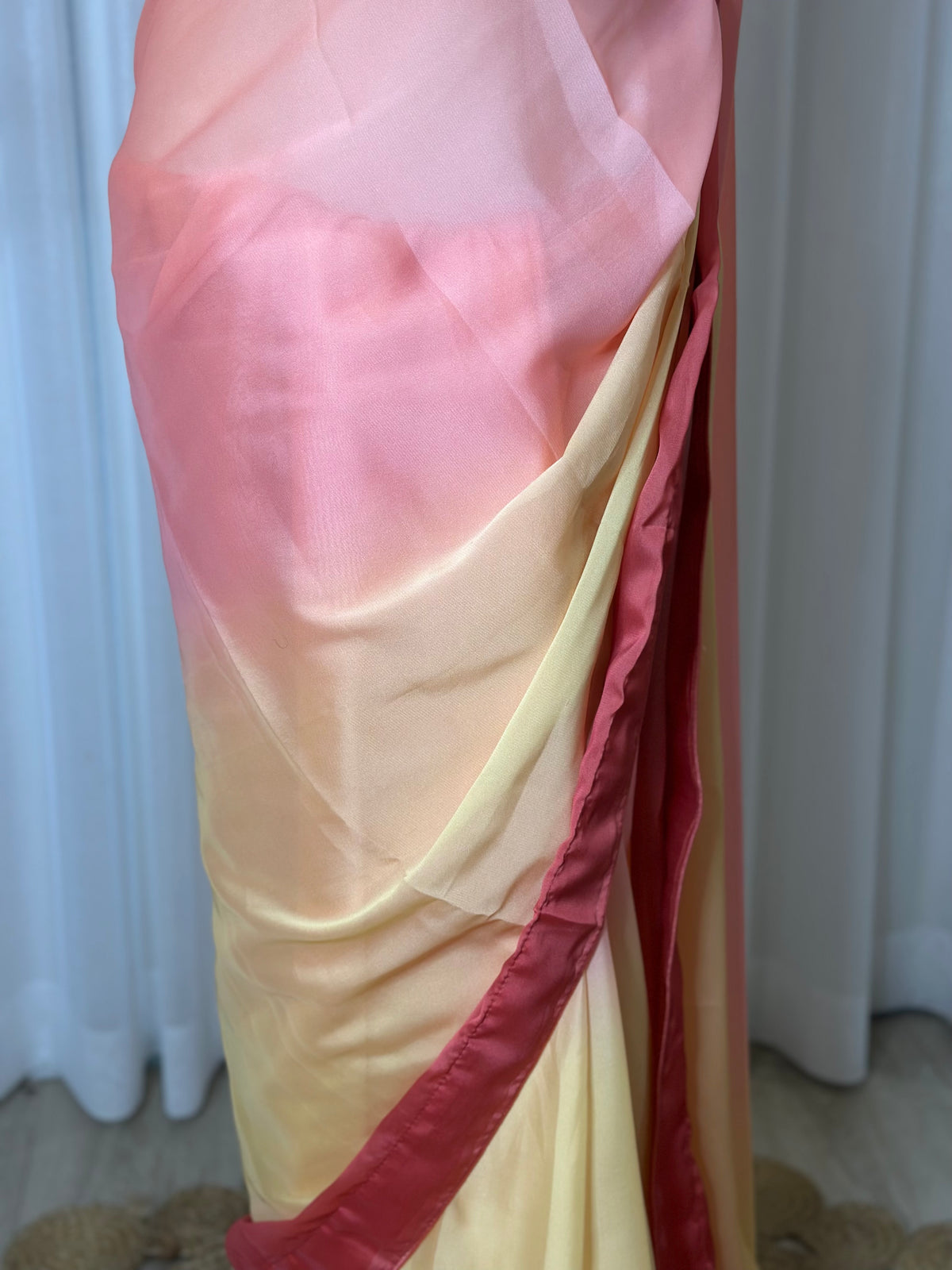 Ombré Shaded Chiffon Saree and Designer Blouse