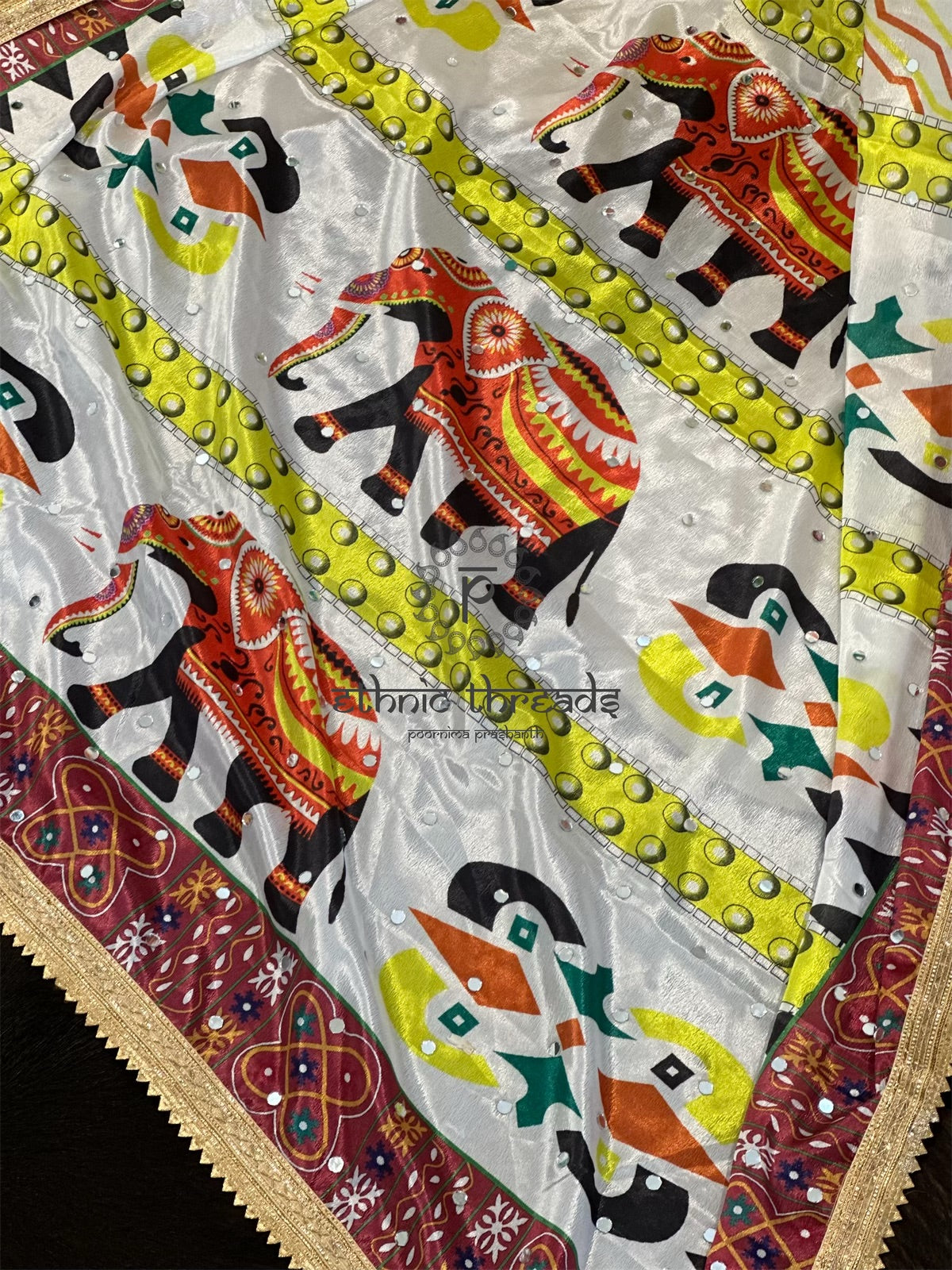 Silk Printed Dupattas- Multicolour