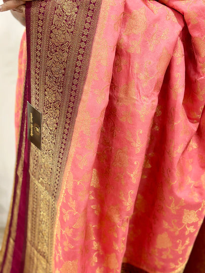 Georgette Banarsi Sarees with Zari Border