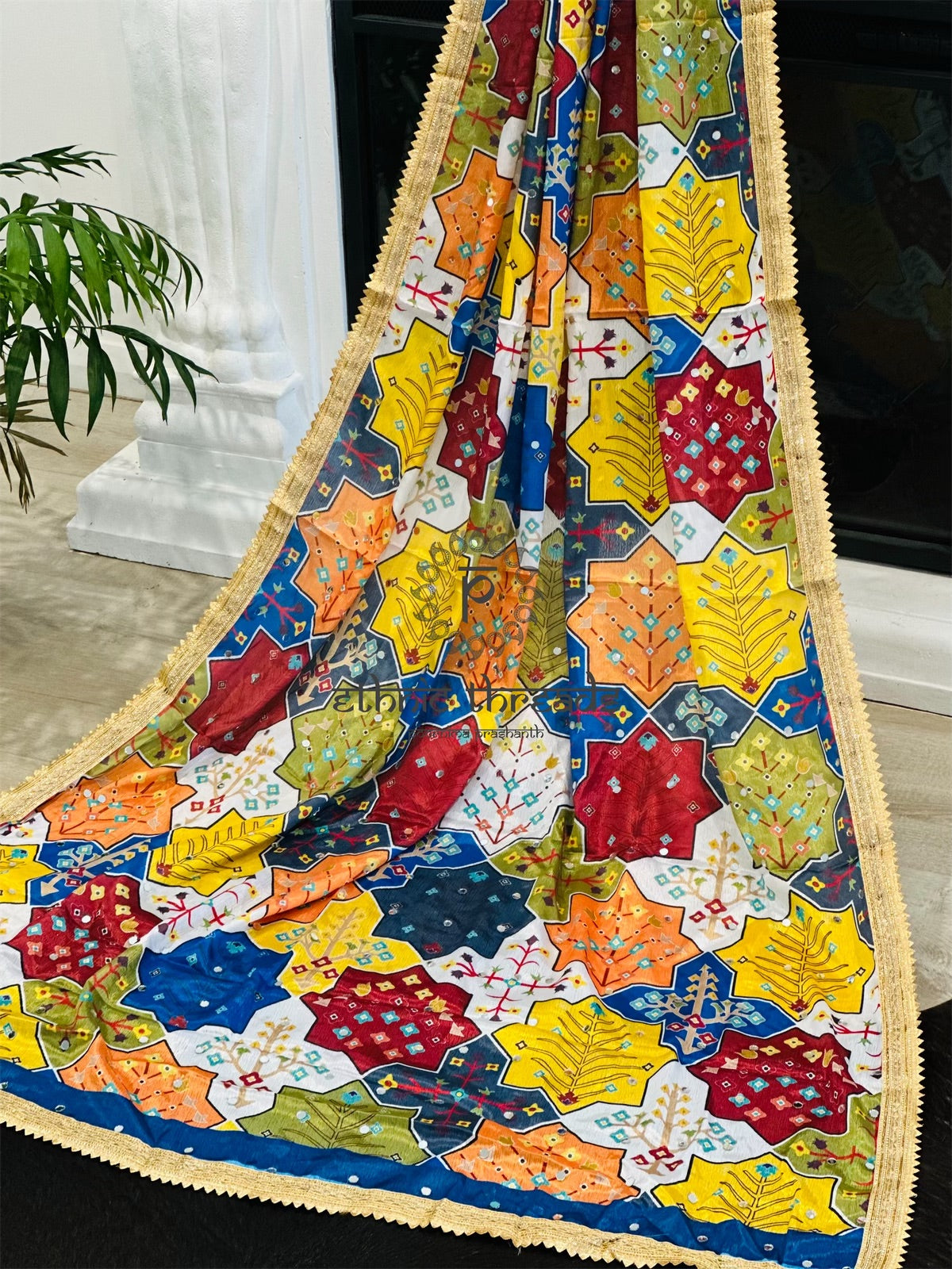 Silk Printed Dupattas- Multicolour