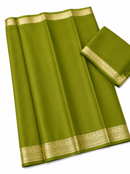 Semi Mysore Silk Saree with Rich Zari Border