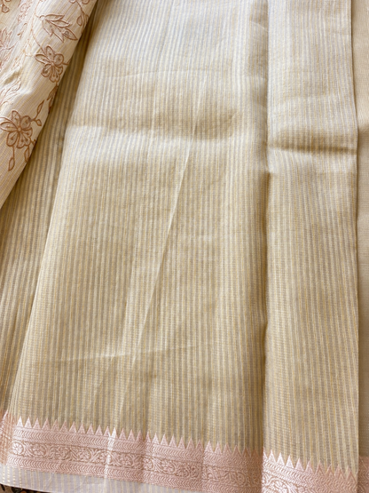 Soft Tissue Saree with Mirror Work