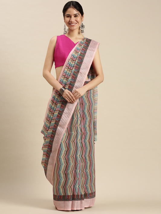 Digital Printed Linen Sarees