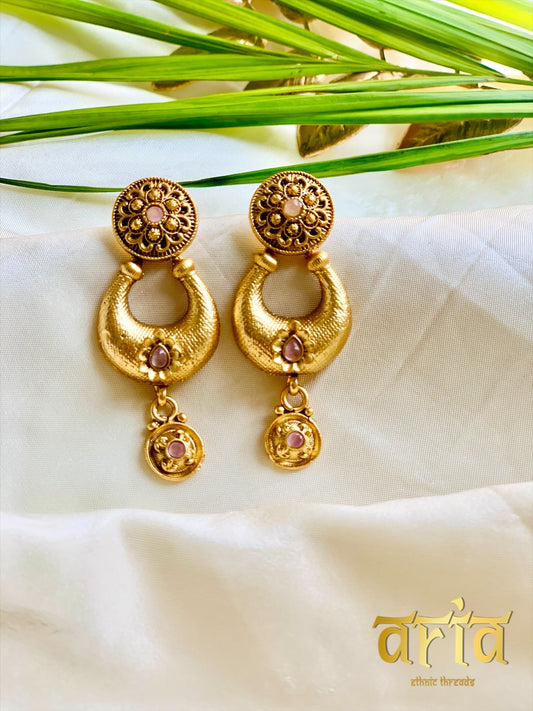 Matt Gold Chandbali Earrings