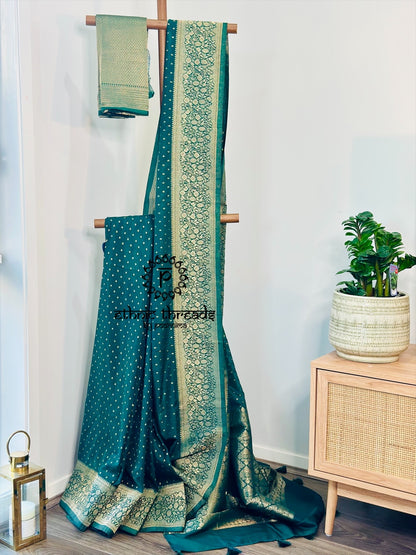 Georgette Banarsi Sarees with Zari Border