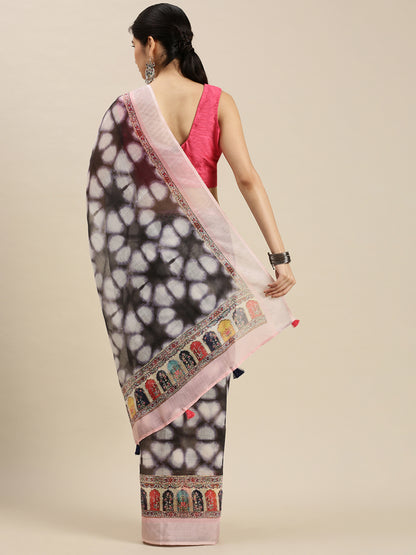 Digital Printed Linen Sarees