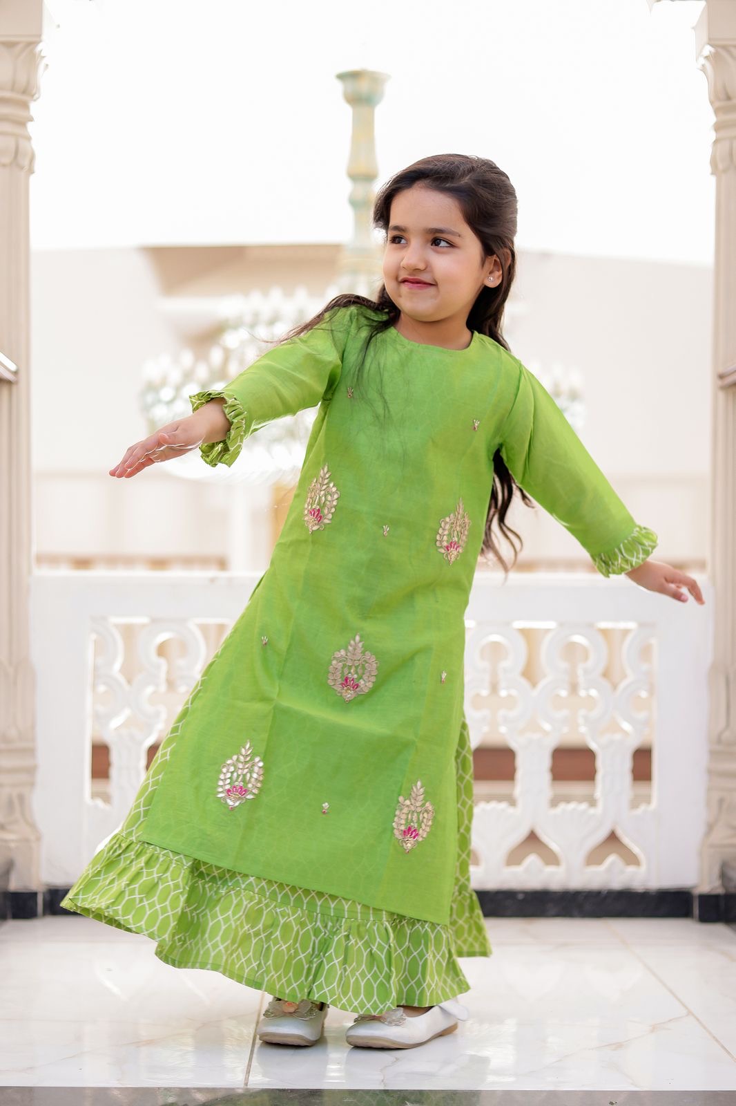 Anarkali Kurti Two Layered Set