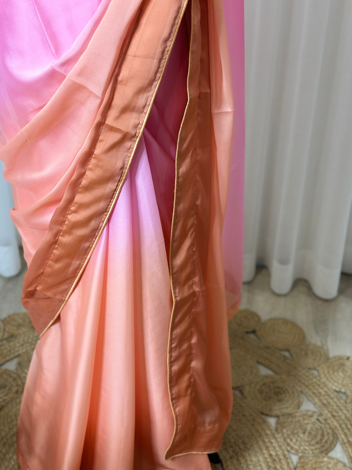 Ombré Shaded Chiffon Saree and Designer Blouse
