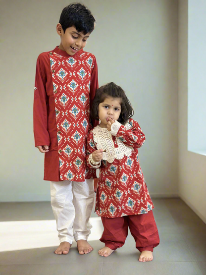 Side Button Kurtha & Pajama